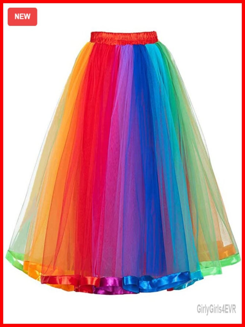 Plus Size Tulle Satin Lined Maxi Tutu Skirt A-Line Pleated Swing